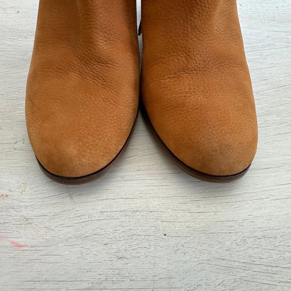 Cole‎ Haan Nike Air Pebbled Leather Ankle Boots Block Heel Boho Womens 10B